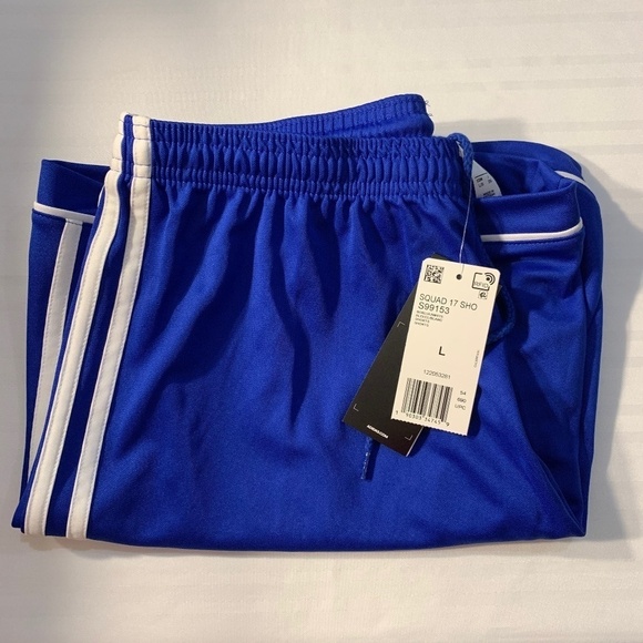 New Mens Adidas Training Shorts Bright Blue - Picture 4 of 13